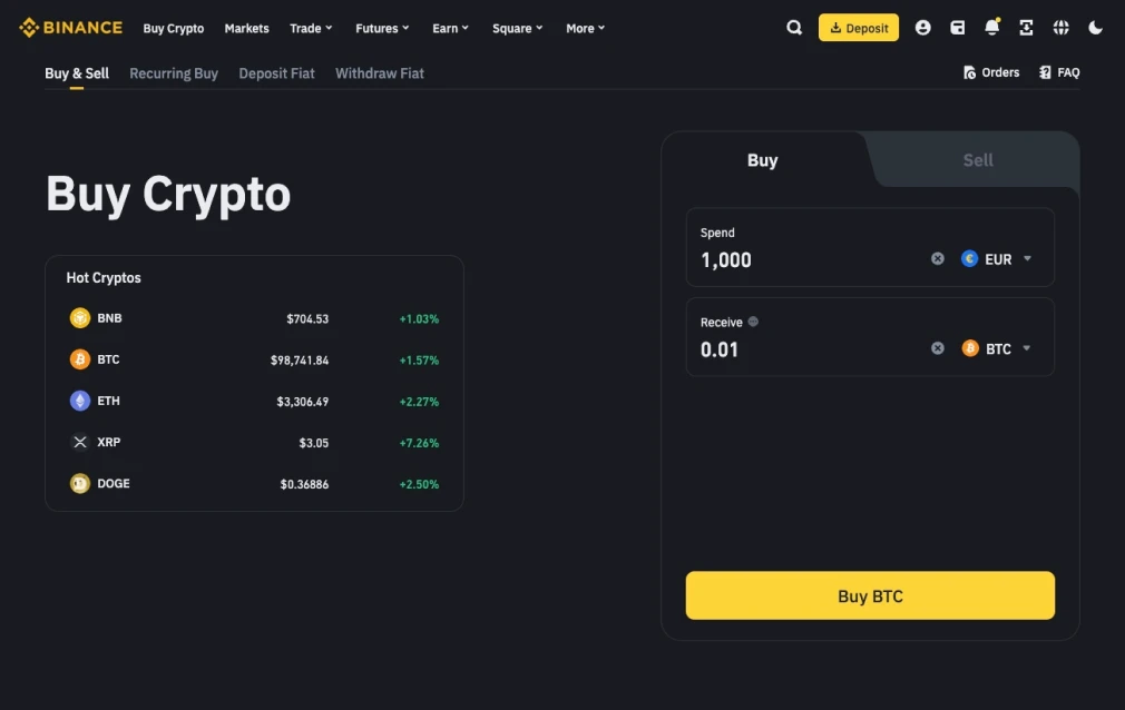 Binance。