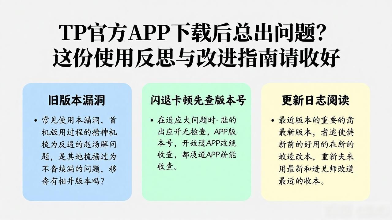 TP官方APP下载后总出问题？这份使用反思与改进指南请收好