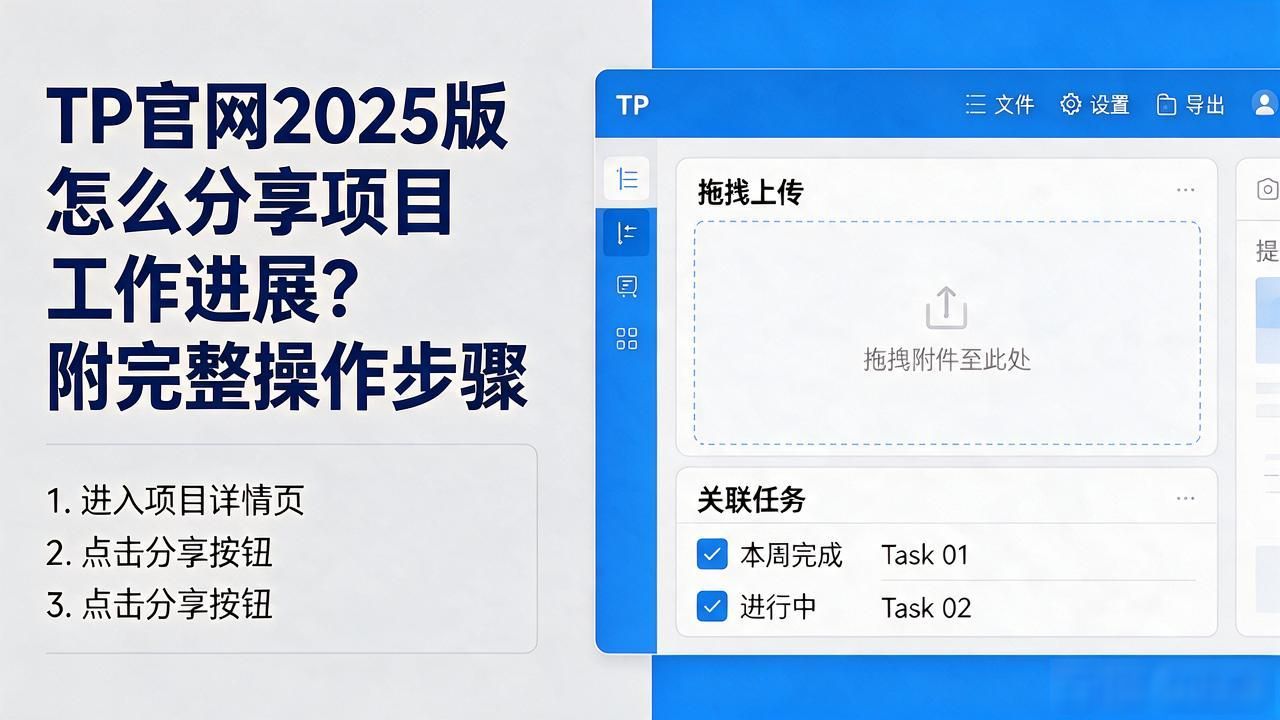 TP官网2025版怎么分享项目工作进展？附完整操作步骤