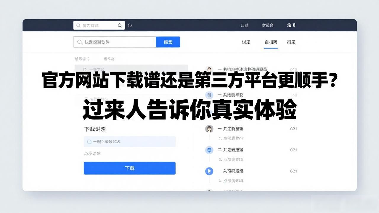 官方网站下载靠谱还是第三方平台更顺手？过来人告诉你真实体验