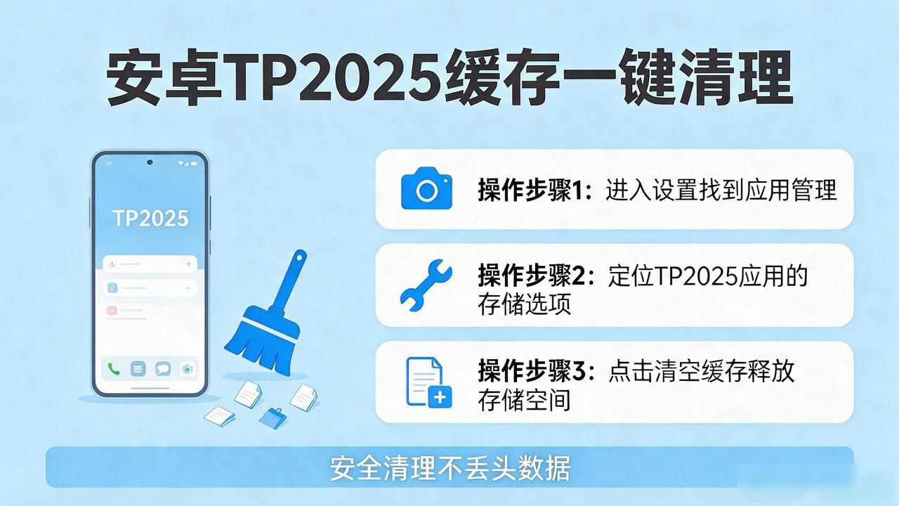 安卓TP2025缓存太多？一键清理教程来了