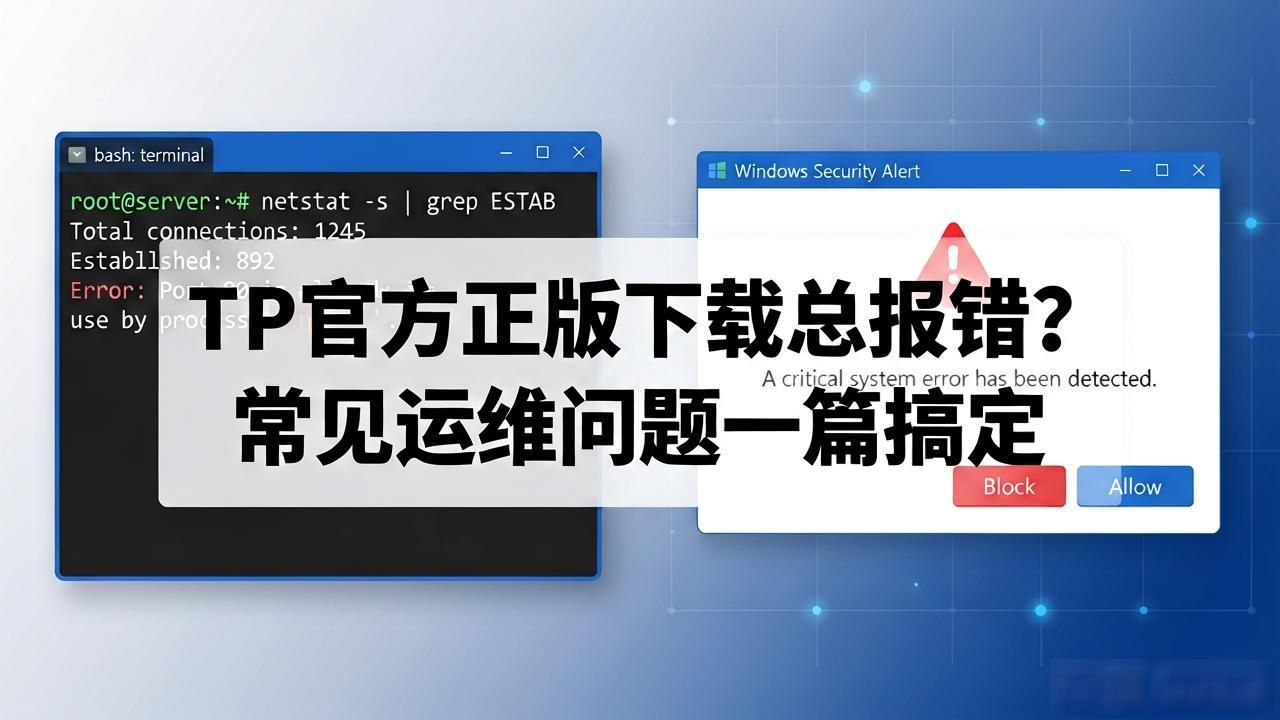 TP官方正版下载总报错？常见运维问题一篇搞定