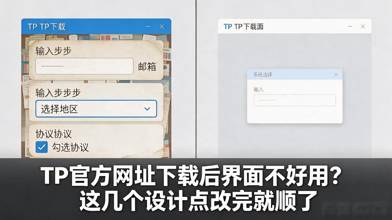 TP官方网址下载后界面不好用？这几个设计点改完就顺了