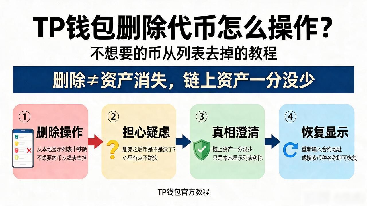 TP钱包删除代币怎么操作？不想要的币从列表去掉的教程