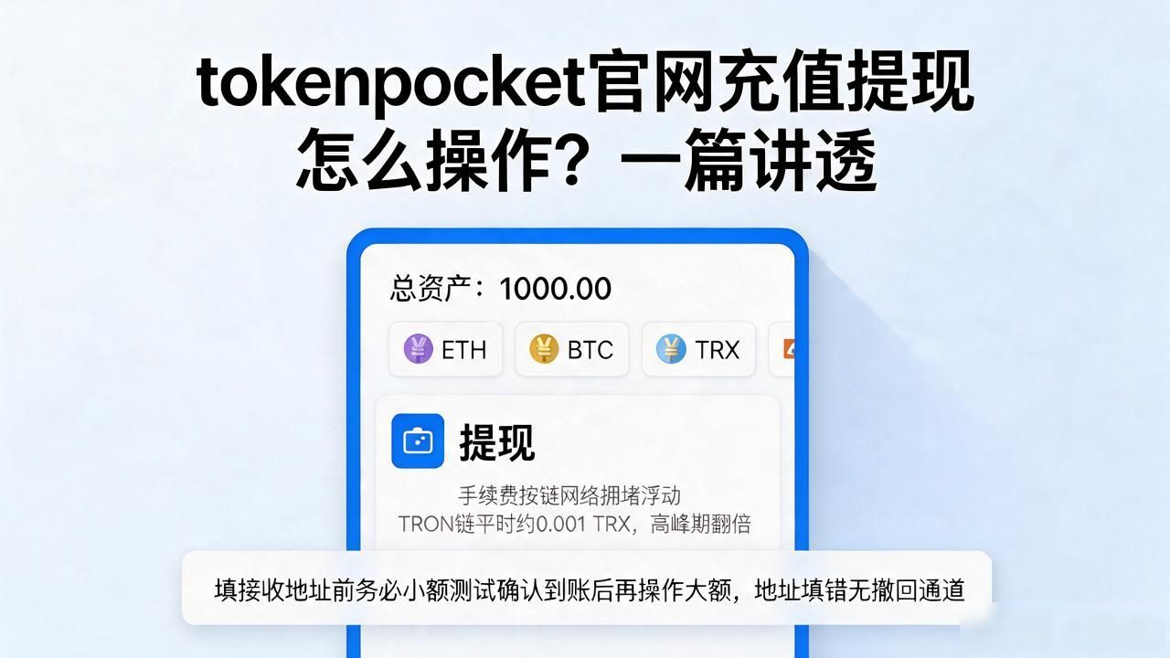 tokenpocket官网充值提现怎么操作？一篇讲透