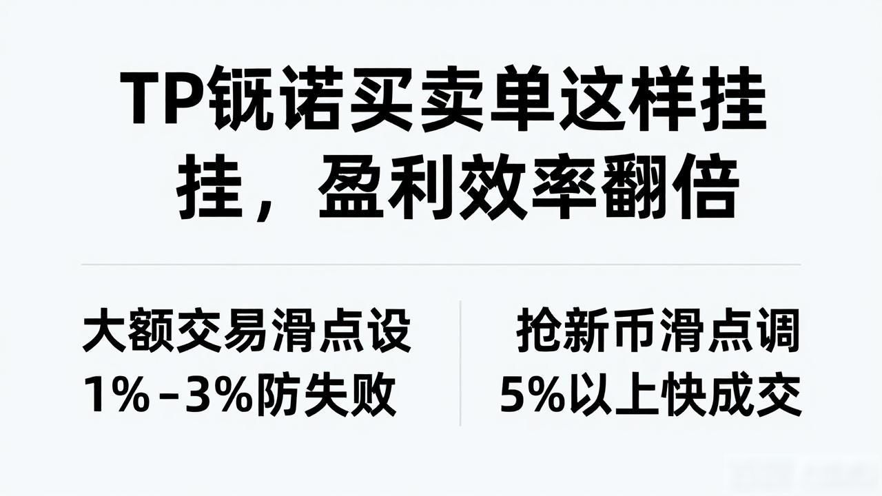 TP钱包买卖单这样挂，盈利效率翻倍