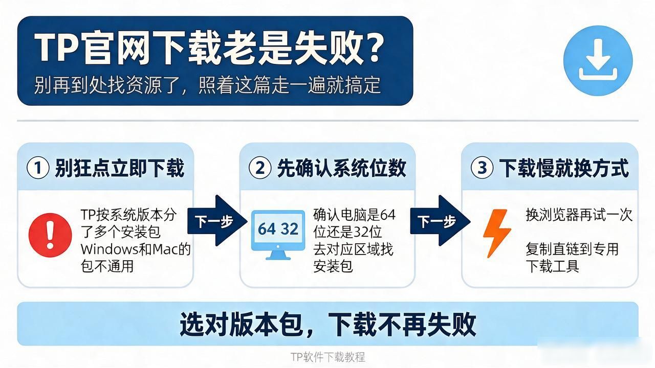 TP官网下载老是失败？别再到处找资源了，照着这篇走一遍就搞定